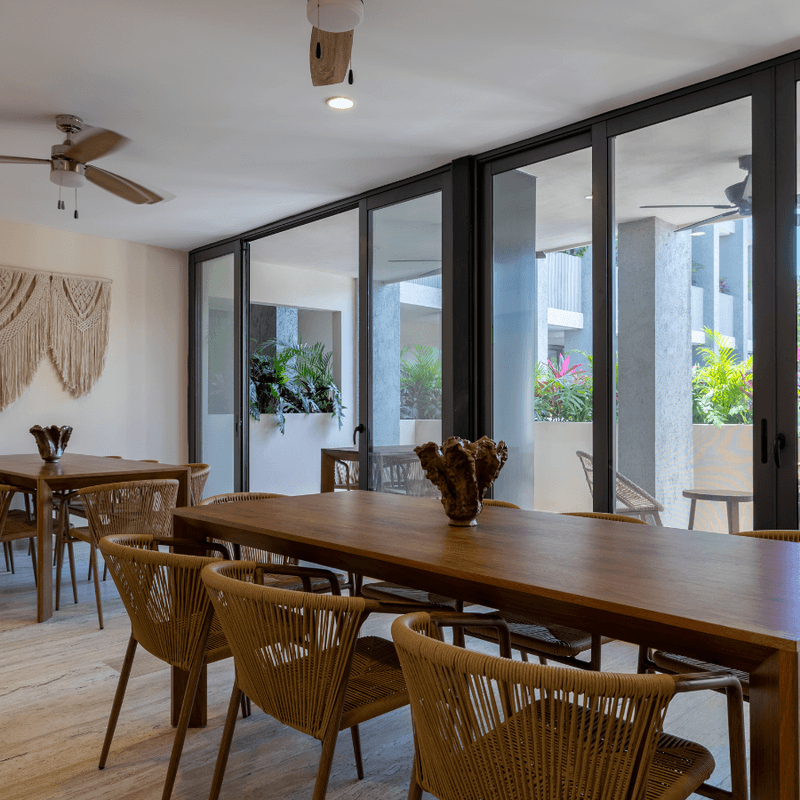 Constelada Tulum two-bedroom living and dining area