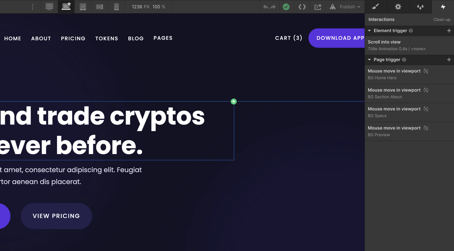 Animations - Crypto Webflow Template
