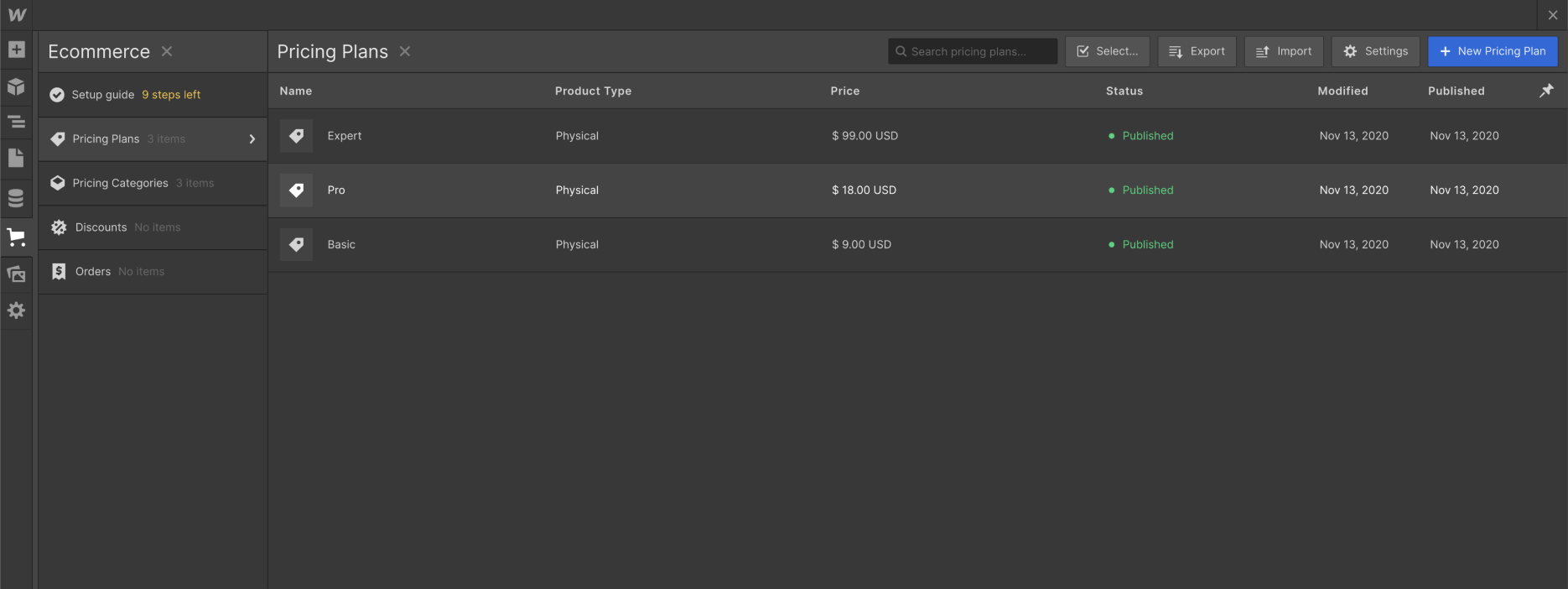 eCommerce Collection - Crypto Webflow Template