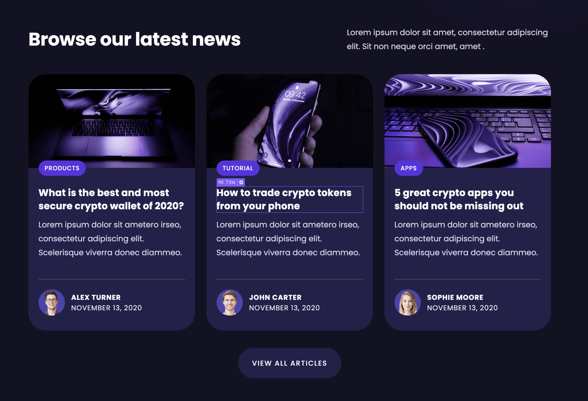 Dynamic Content CMS - Crypto Webflow Template