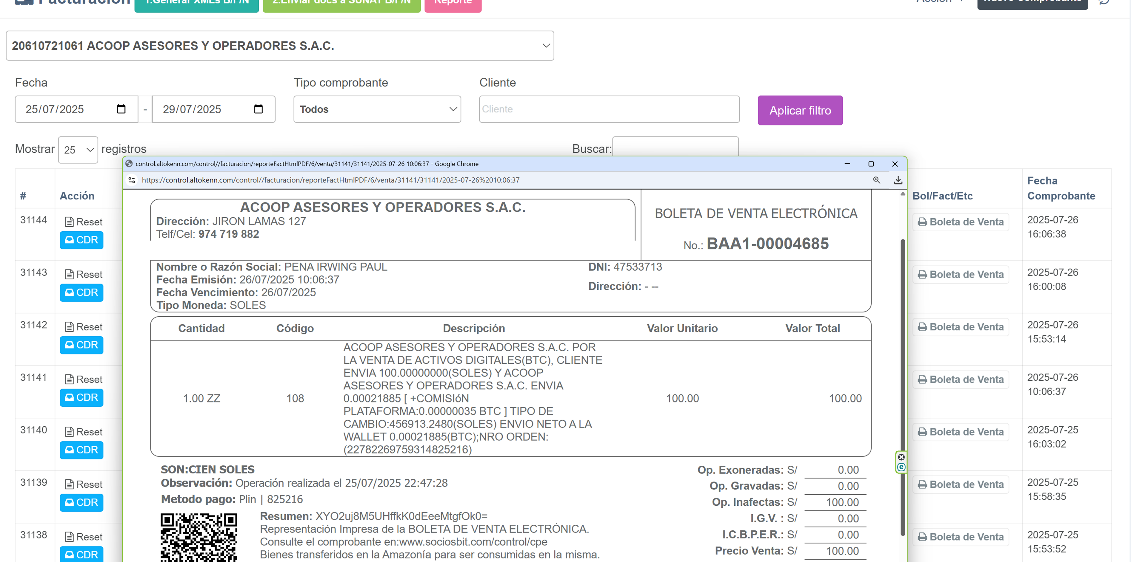 Importacion de ordenes P2P