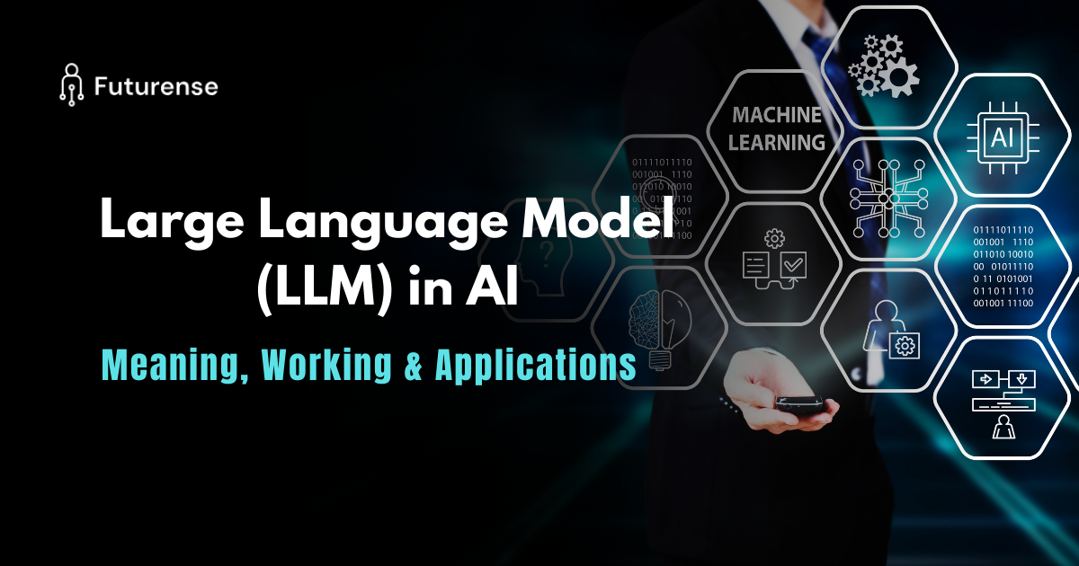 Large language model (LLM) in AI explained with meaning, working mechanism, and real-world applications in generative AI systems.