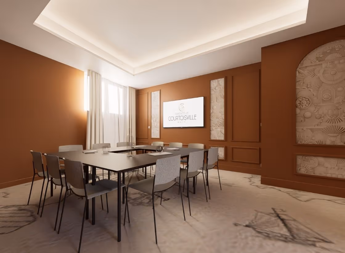 La Hoguette room at the Grand Hotel de Courtoisville in Saint-Malo, a 4-star spa hotel in Brittany for seminars and events.