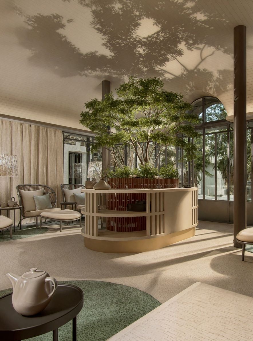 Tisanerie du Grand Hôtel de Courtoisville à Saint-Malo, espace bien-être et détente.