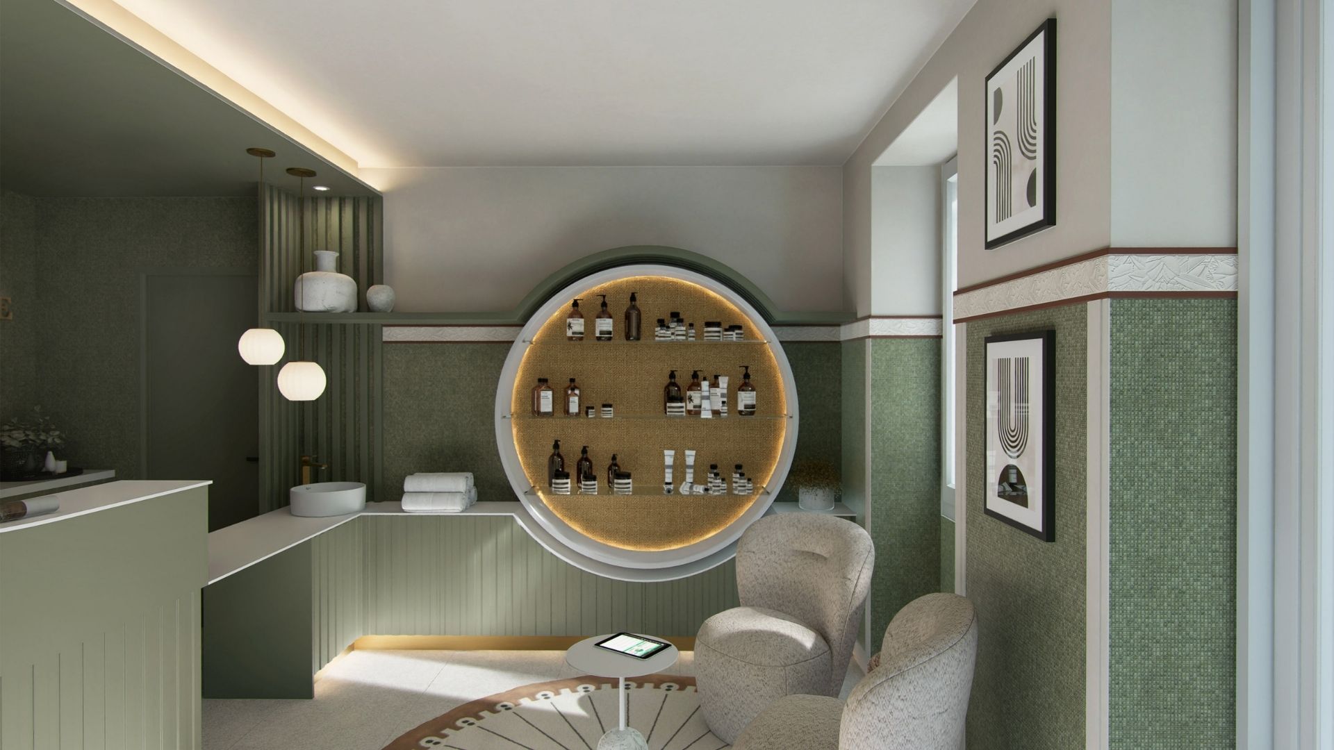 Accueil raffiné du spa au Grand Hôtel de Courtoisville à Saint-Malo, hôtel 4 étoiles de luxe en bord de mer.