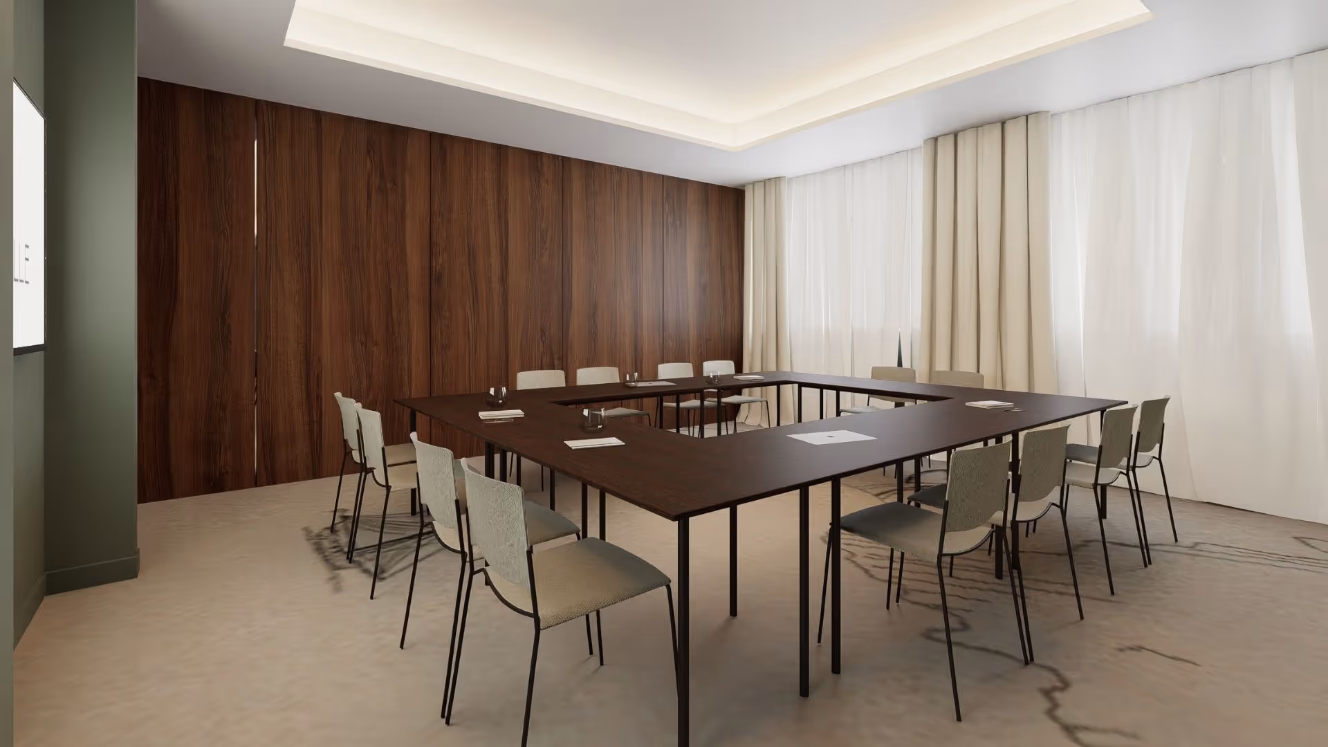 Salle de conférence L’Éventail au Grand Hôtel de Courtoisville à Saint-Malo, hôtel 4 étoiles en bord de mer.