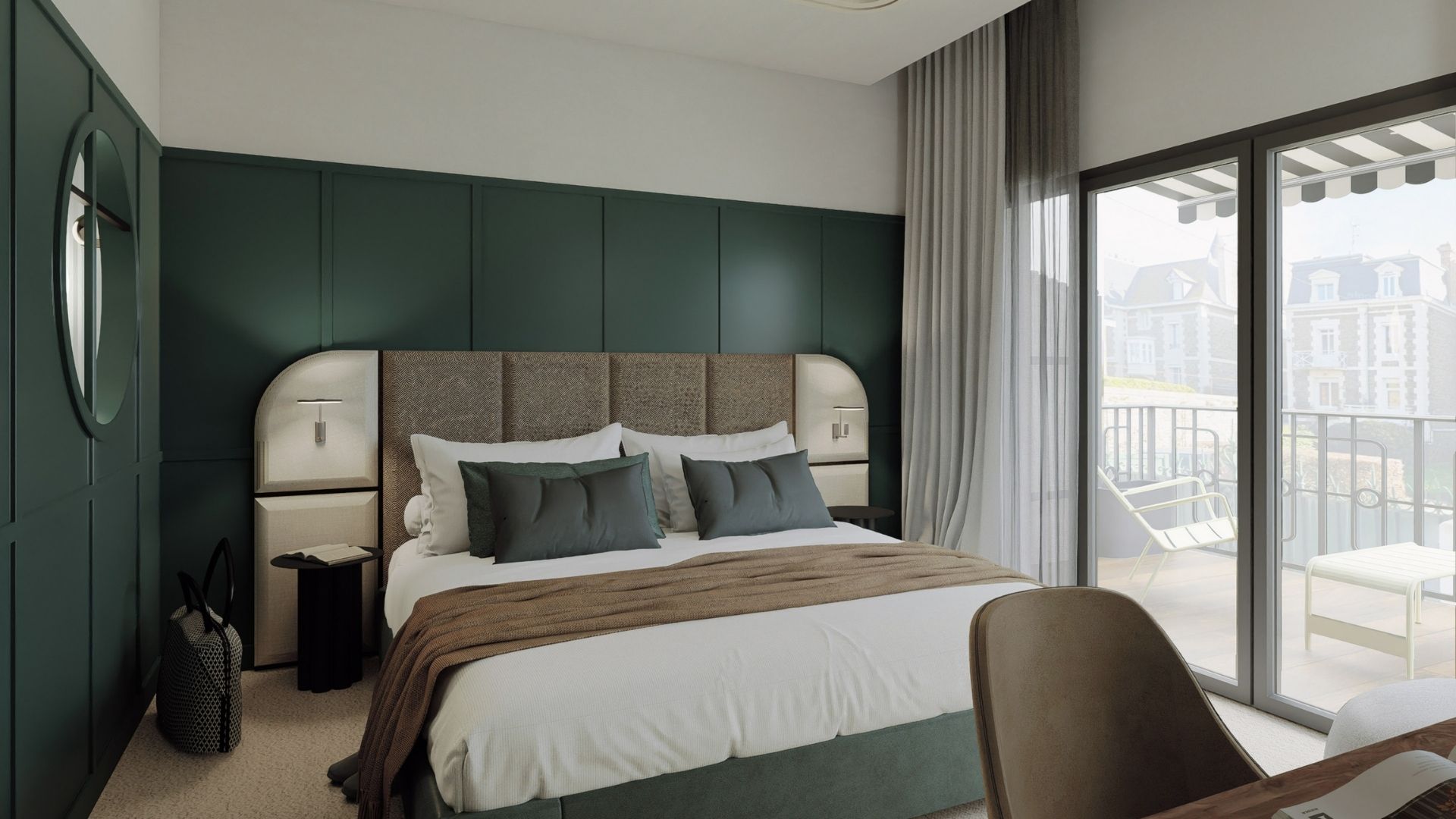 Chambre de l'hôtel spa 4 étoiles avec piscine à Saint-Malo, Grand Hôtel de Courtoisville