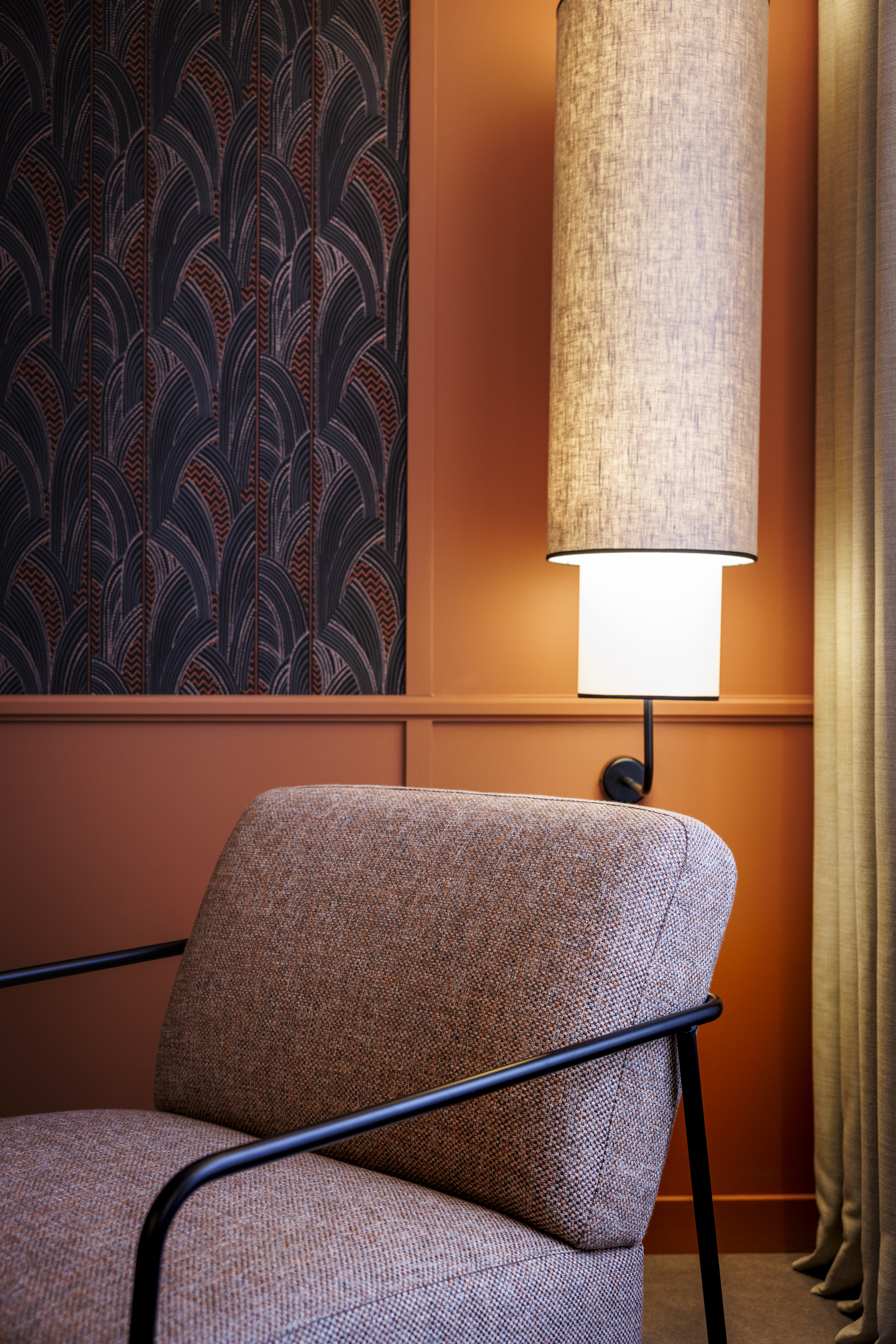 Lighting decoration at the Grand Hotel de Courtoisville in Saint-Malo, spa hotel in Brittany.