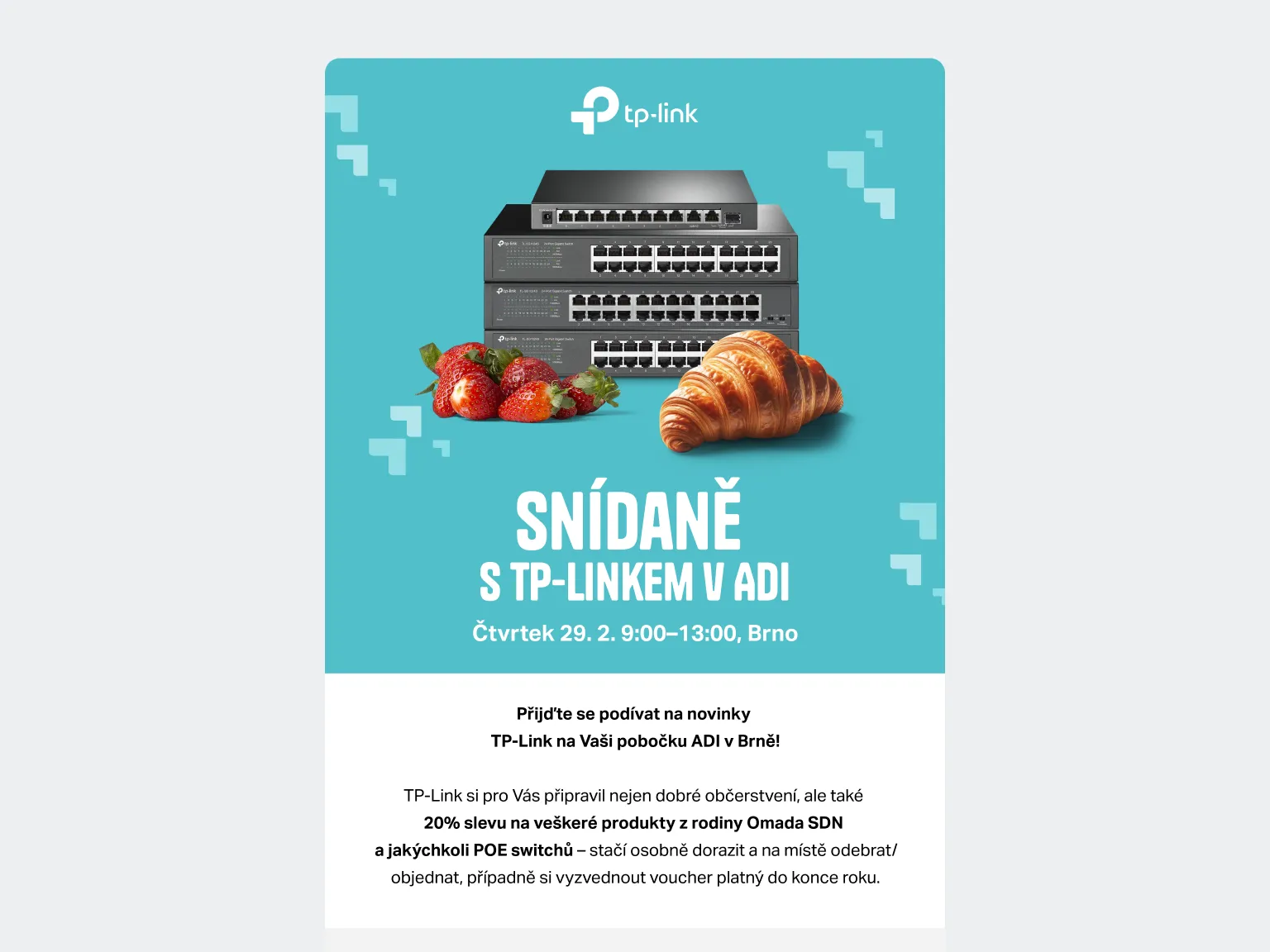 Ukázka designu newsletteru TP-Link