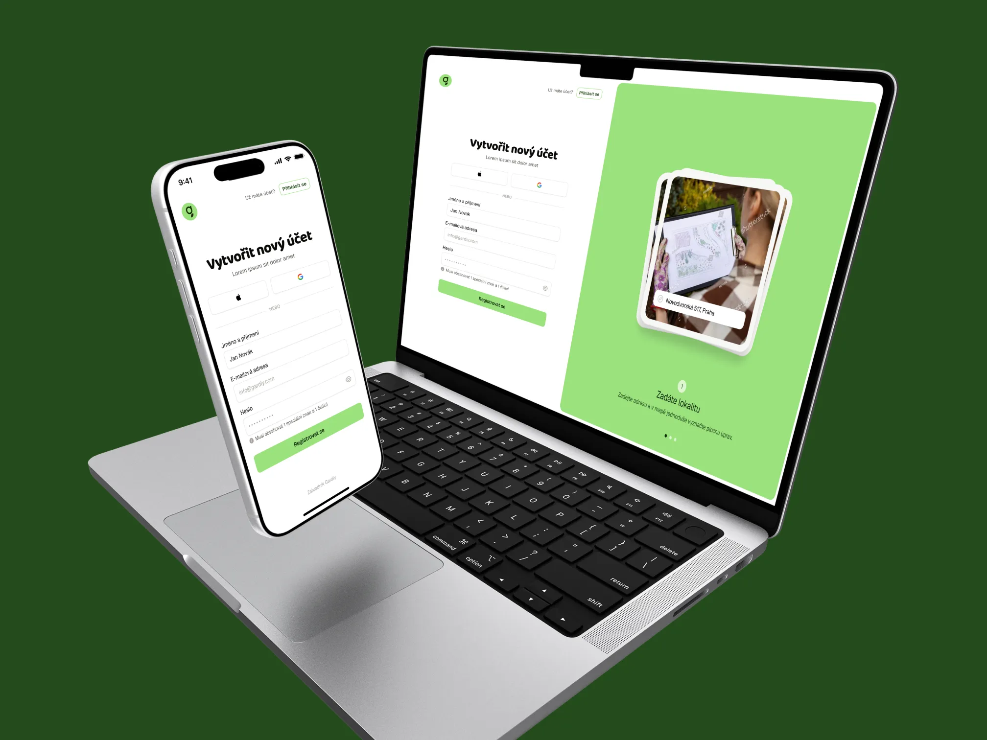 Design onboarding flow Gardly