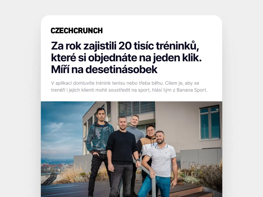 článek v Czechrunchi o Banana Sport a Bohuslav Poláček