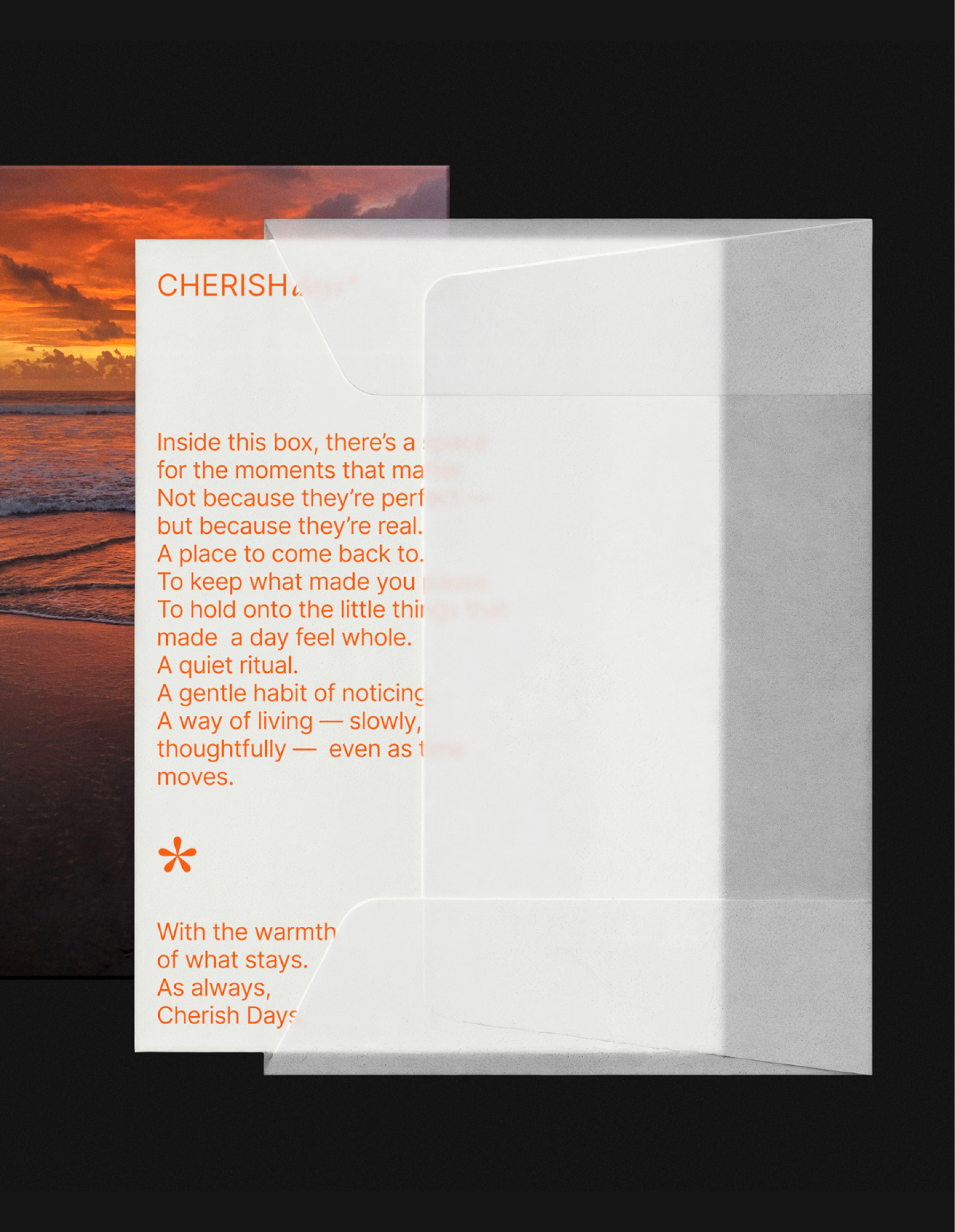 Cherish Days — branding and design - envelop-brand messages 