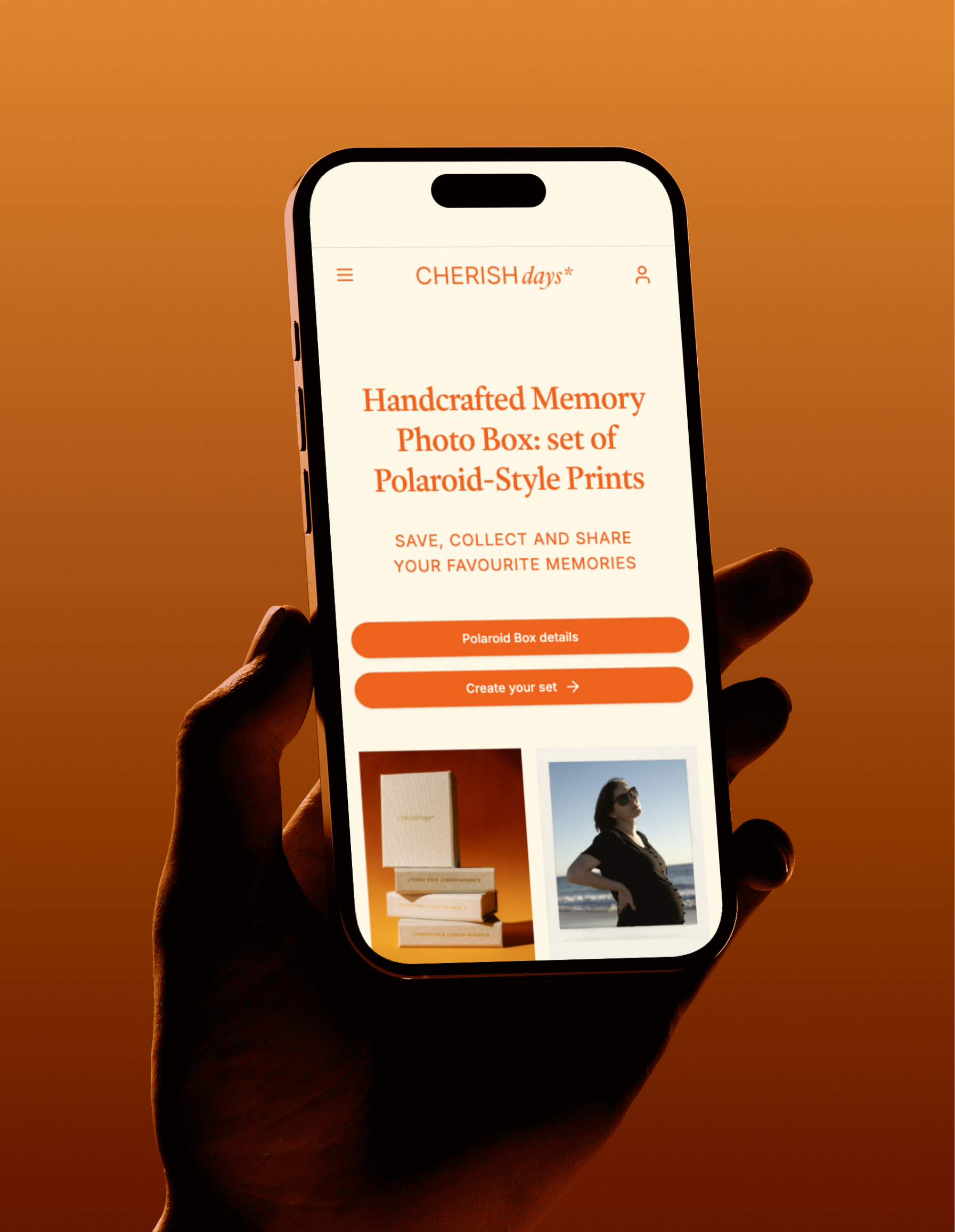 Cherish Days — mobile first 