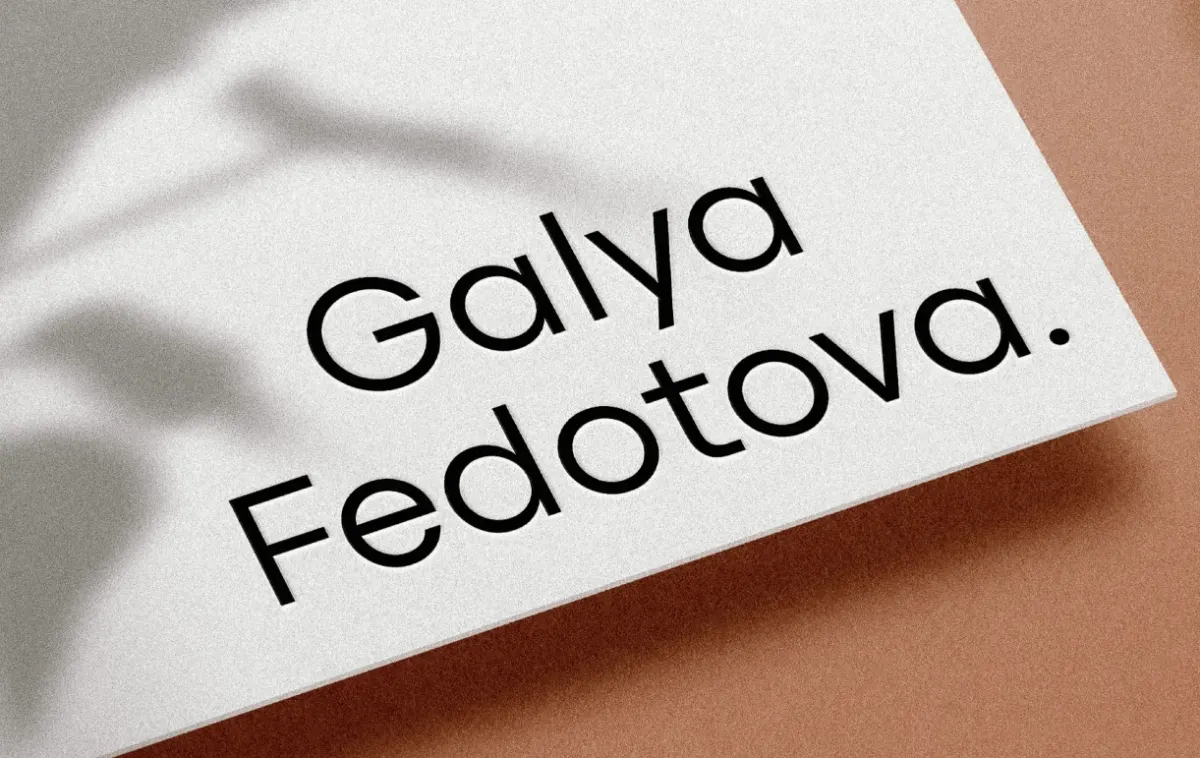 Galya Fedotova — Personal branding and product identity for a beauty professional.