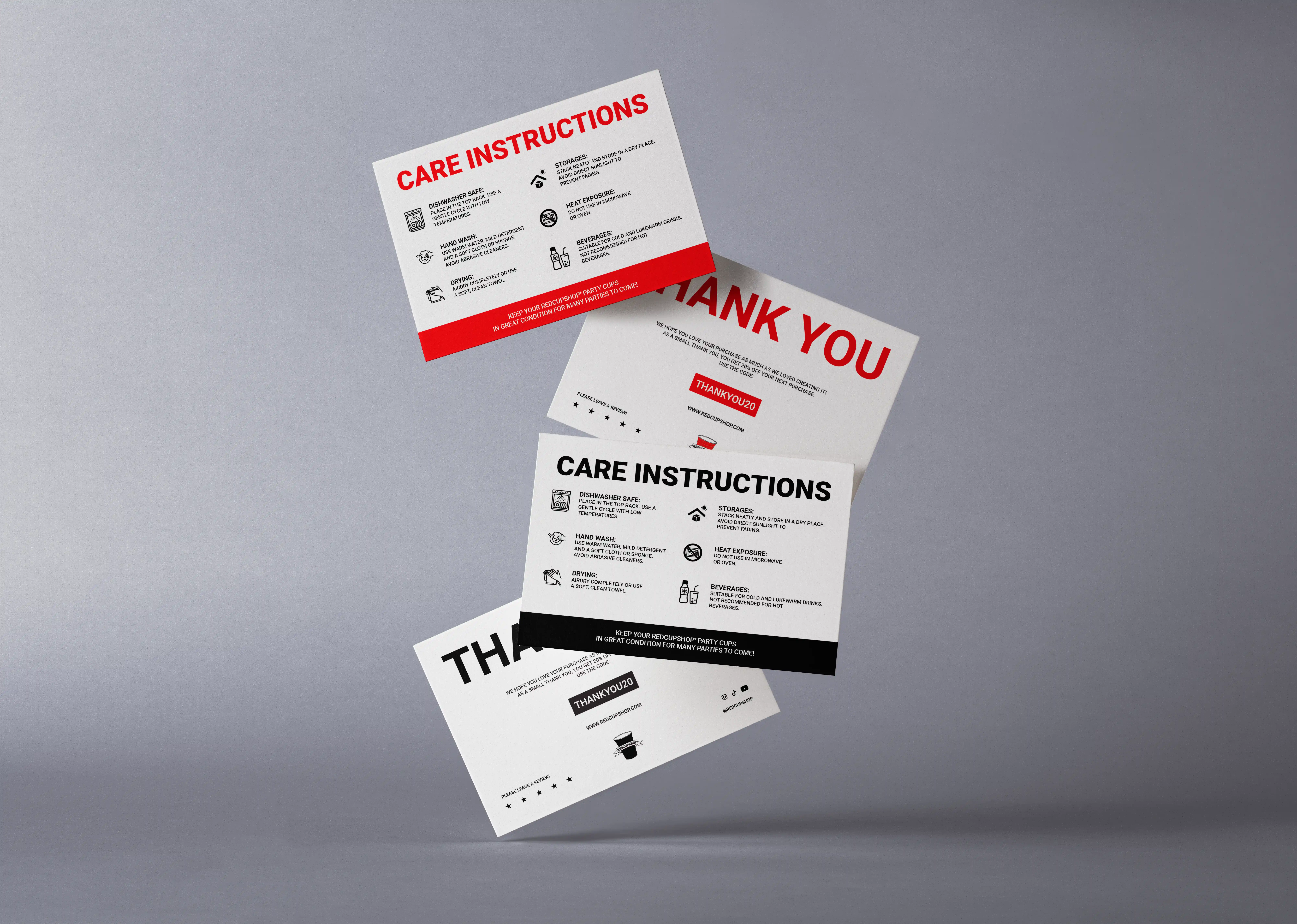 Care Instructions Design RedCupShop