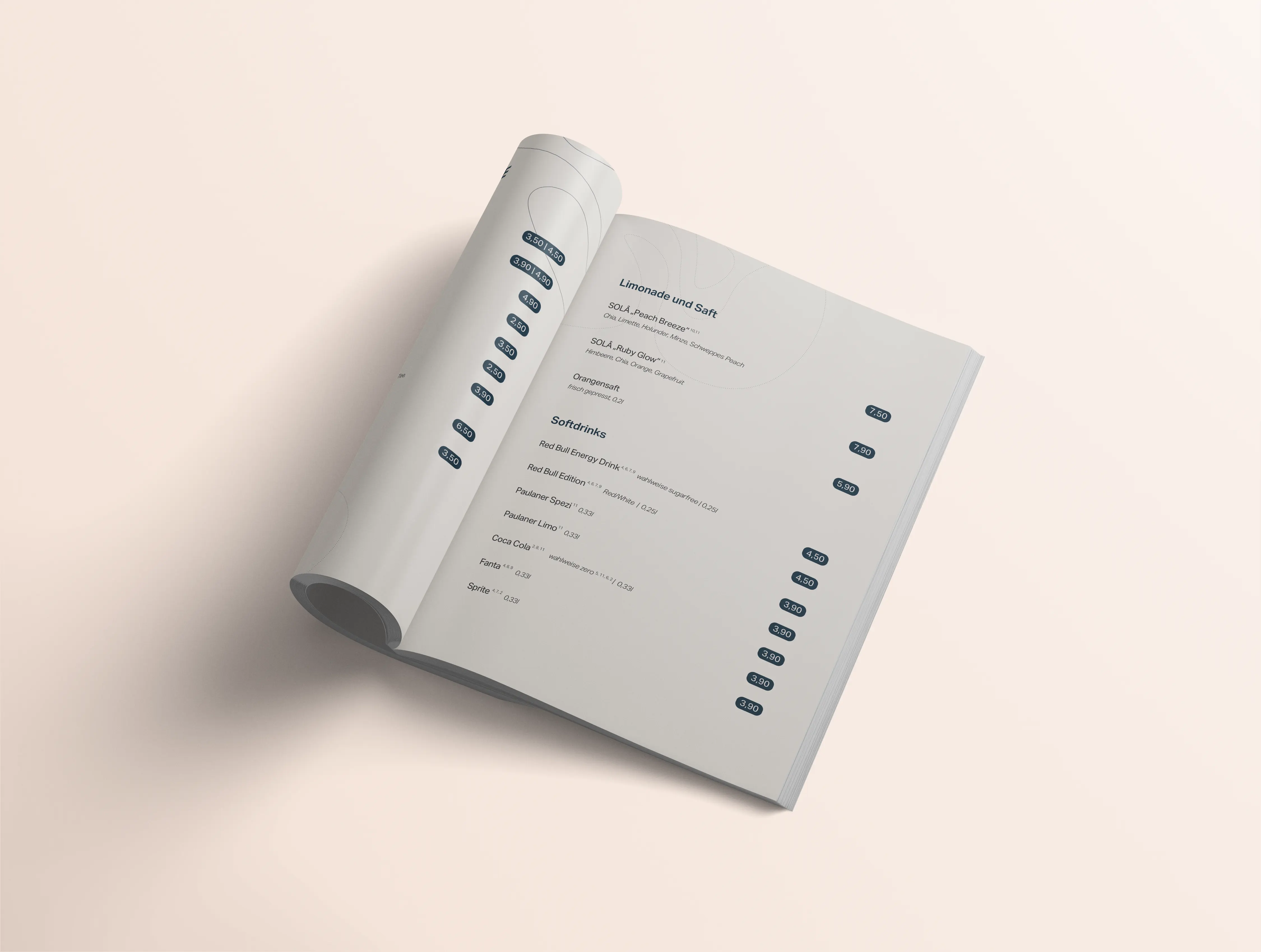 Sola Speisekarte von KLIX VISUALS