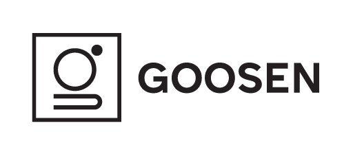 Goosen company logo with stylized letter G inside a square.