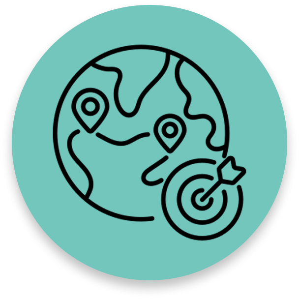 regional and global expansion icon