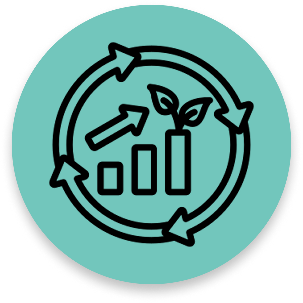 Icon for eco-friendly manufacturing