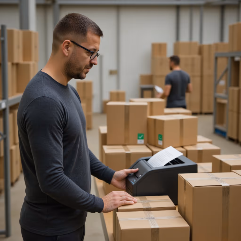 Versandetikett wird automatisch ohne Fehlbuchung gedruckt