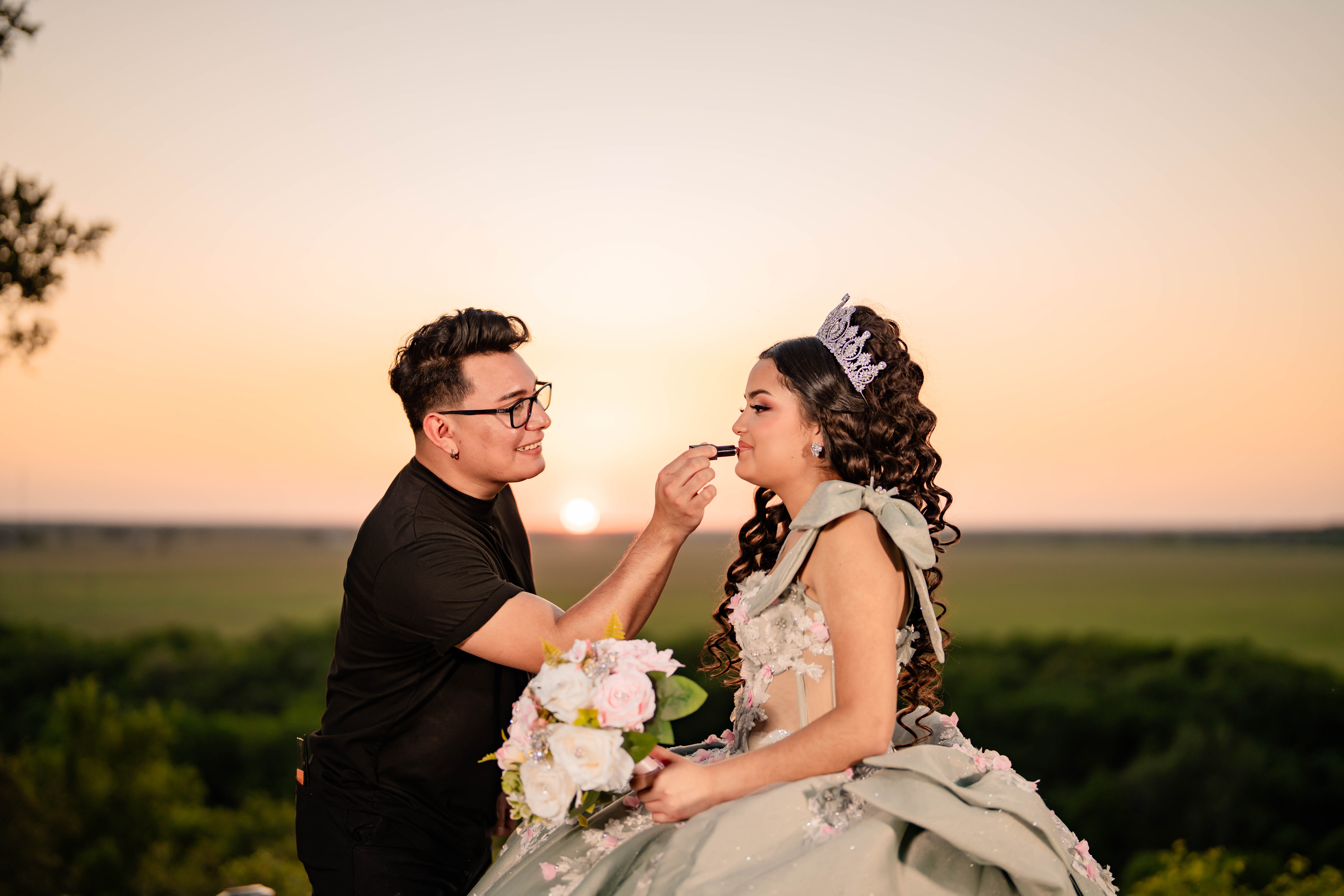 image of hairstyling service in progress
