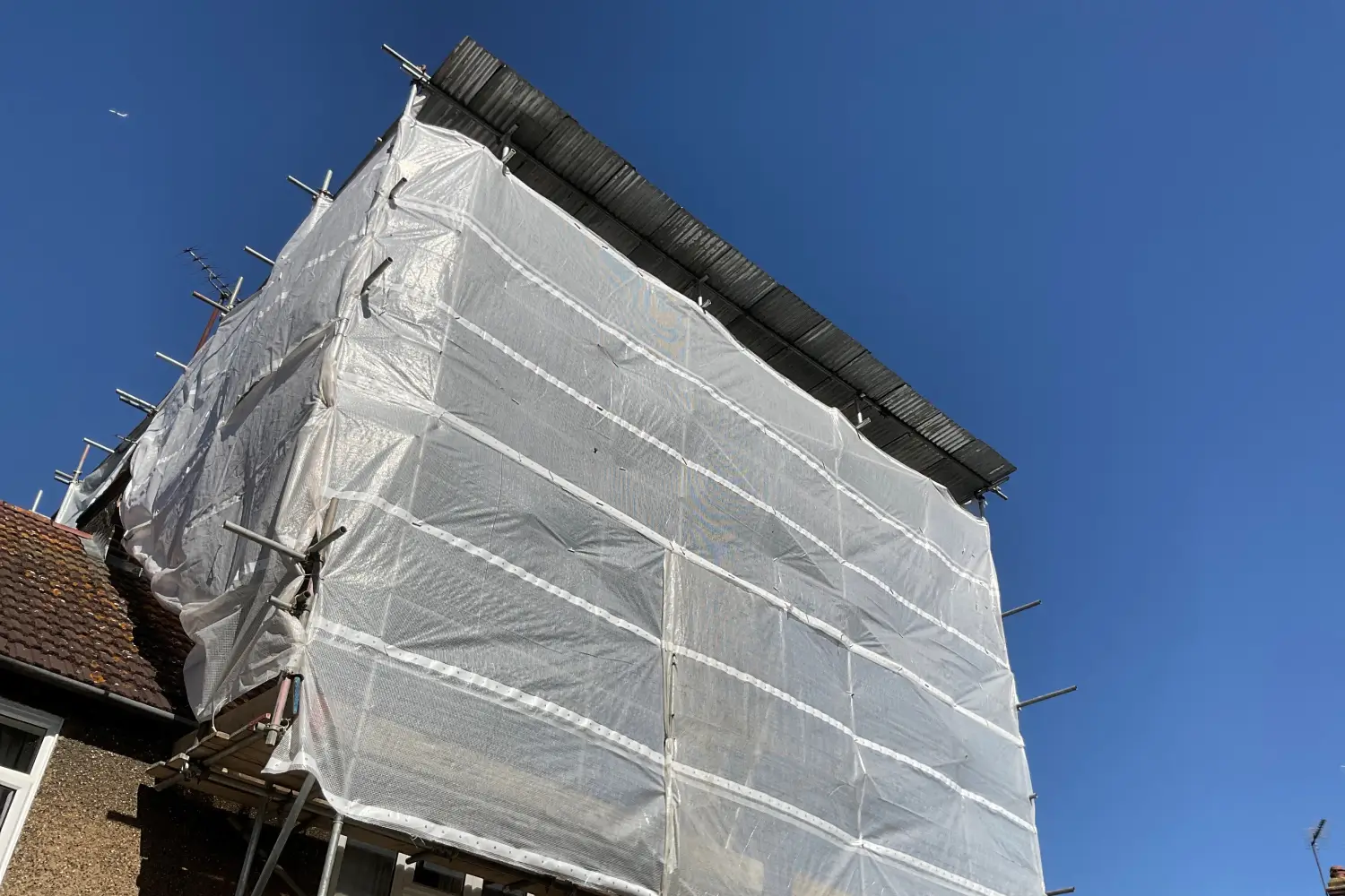 Party Wall Awards outside of property with scaffolding