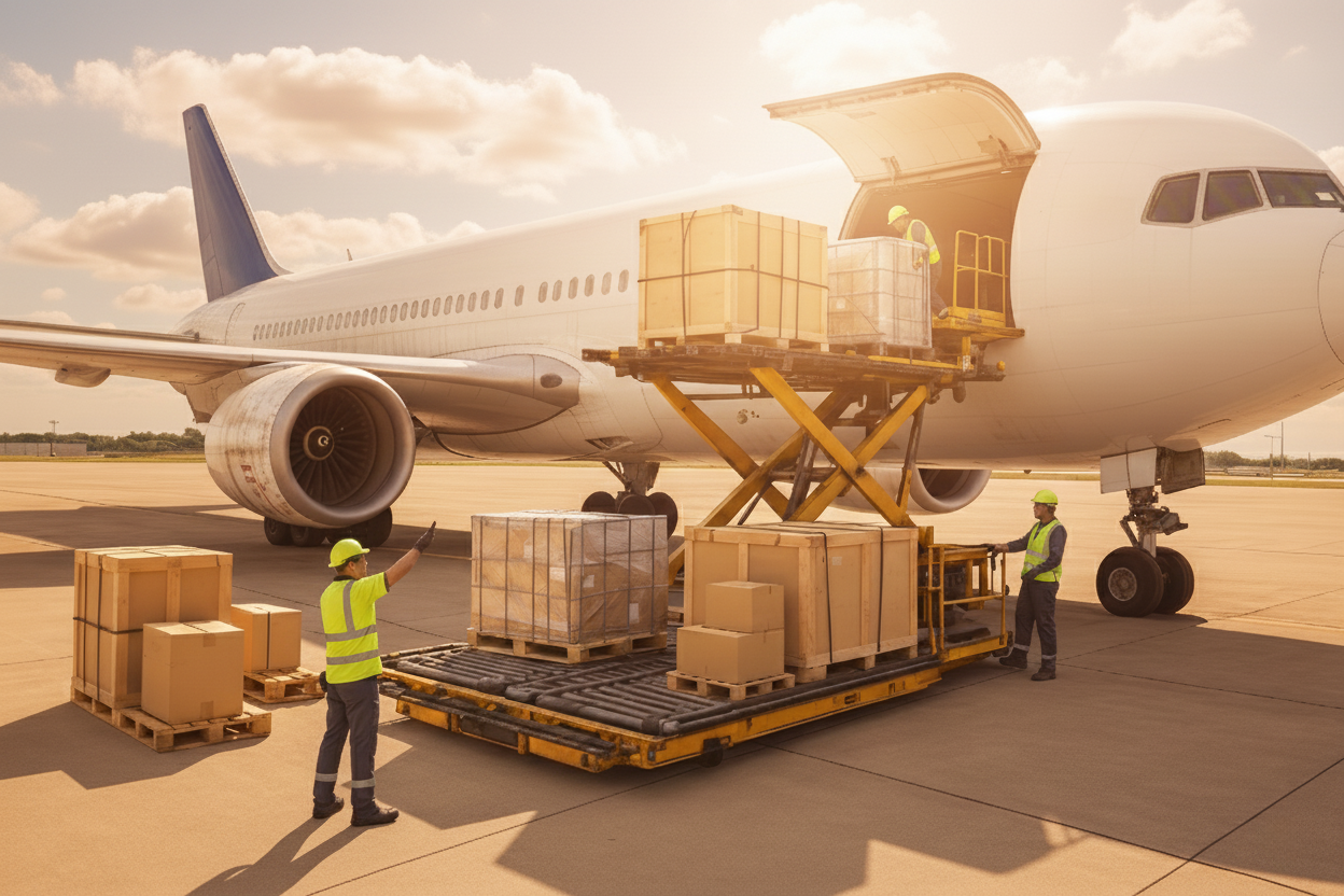 [background image] image of logistics hub (for a trucking company)