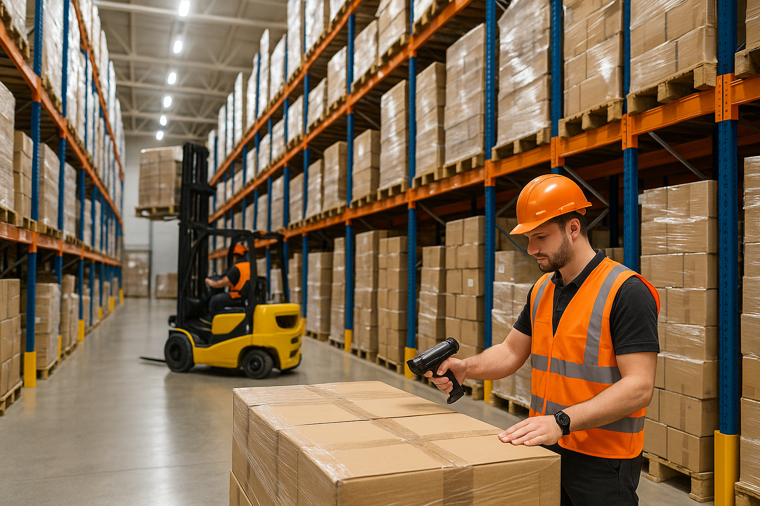 [background image] image of logistics hub (for a trucking company)