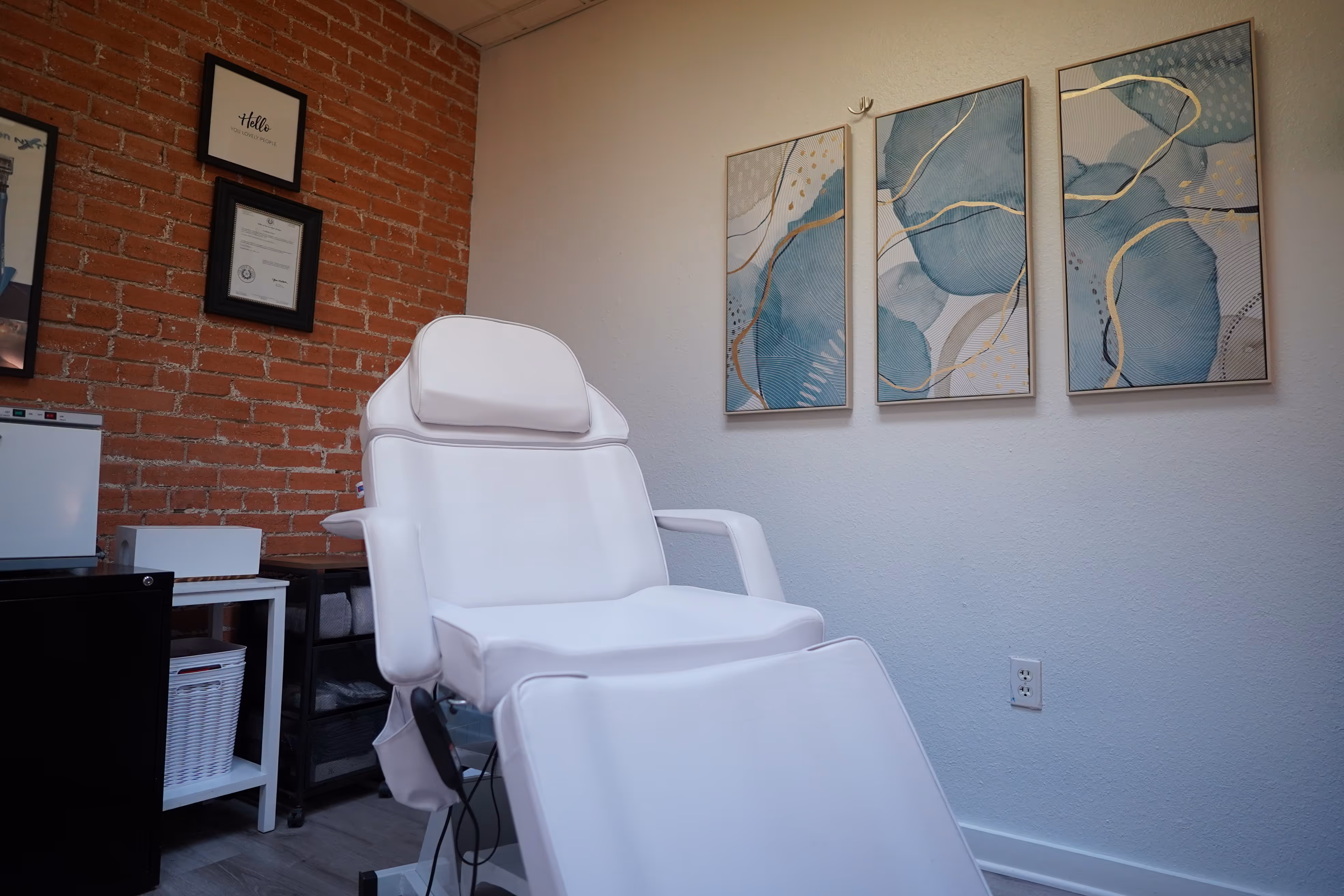 image of menu with treatments for a salons & spa