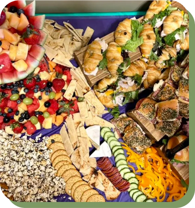 Fruit and charcuterie board