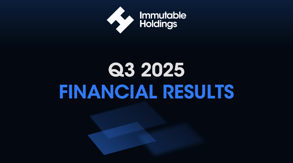 Immutable Holdings Announces Q3 2025 Financial Results