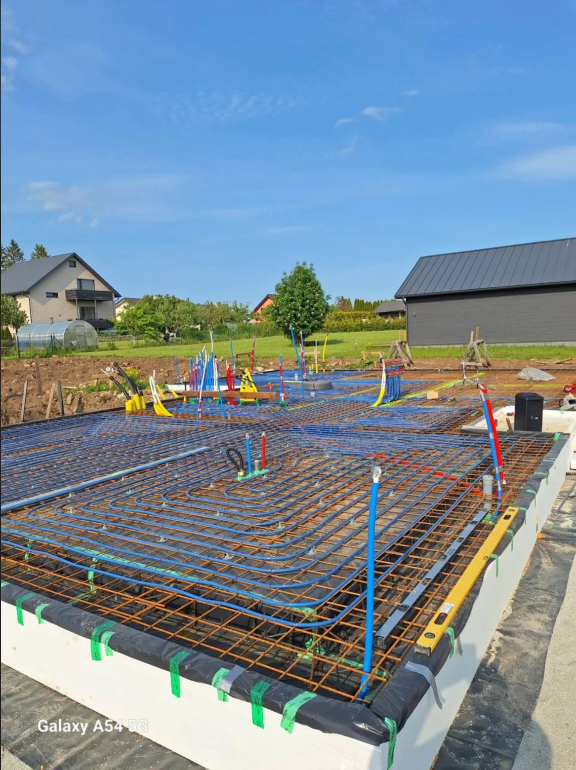 House foundation construction.