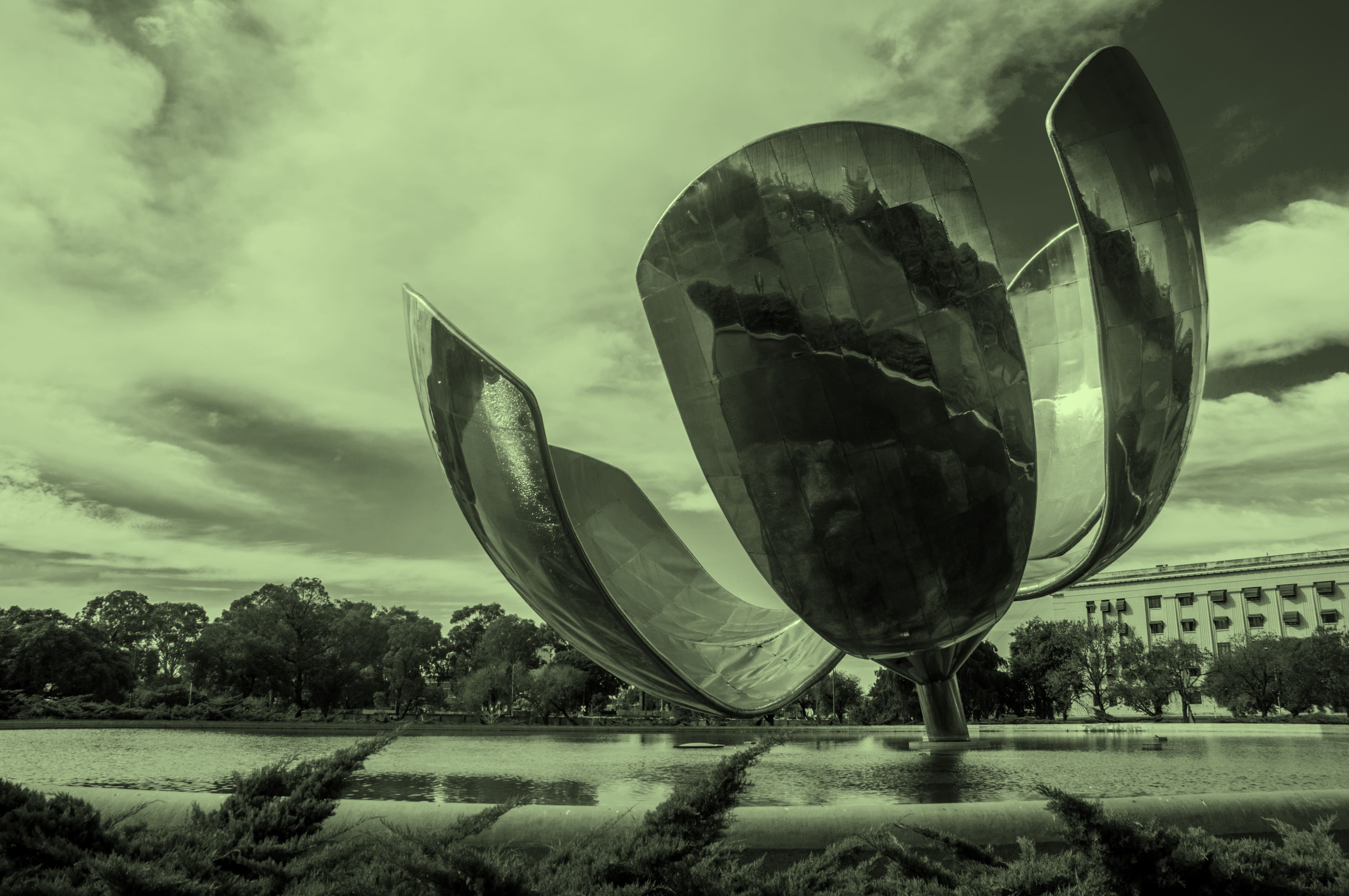 A cityscape image with company newsletter title and description