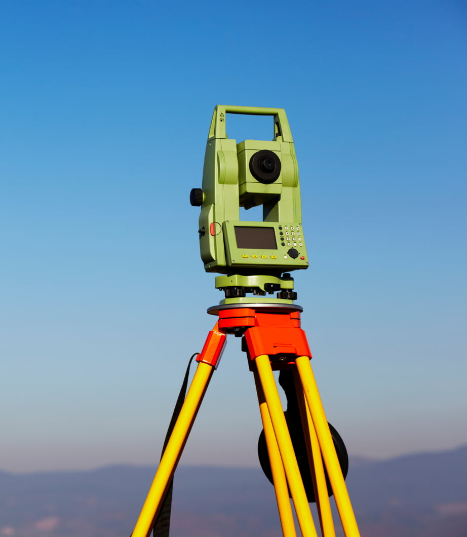 a surveyor working outside
