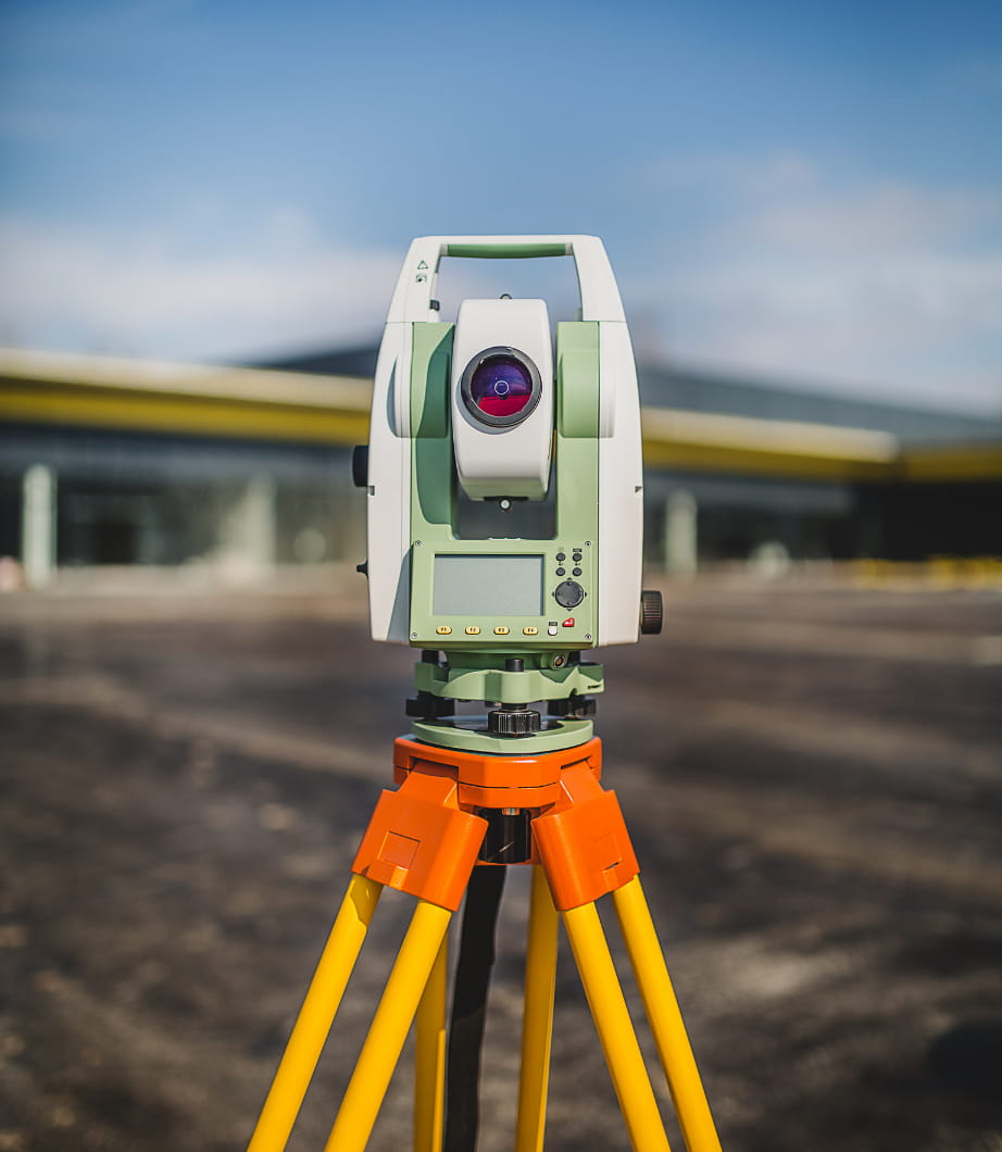a surveyor working outside