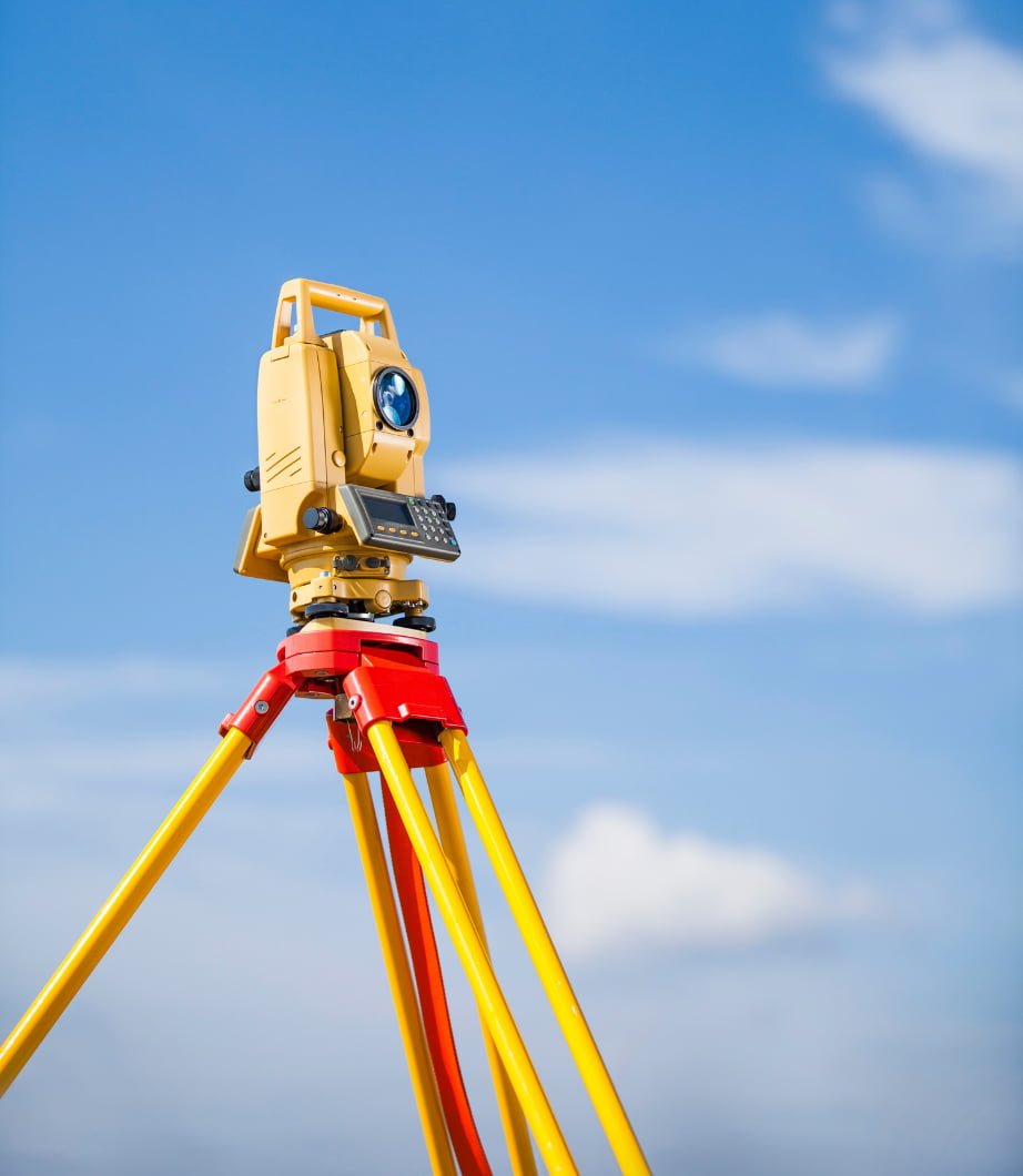 a surveyor working outside