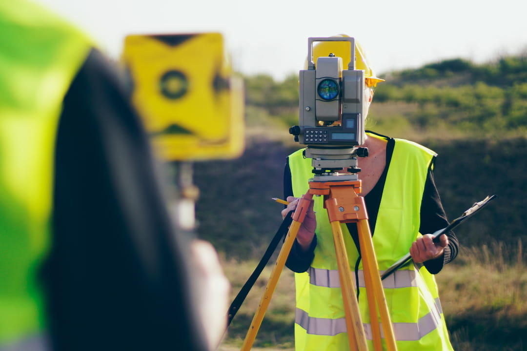 a surveyor working