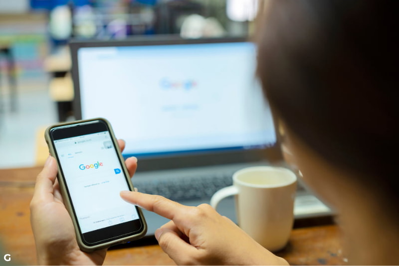 Google Search on a phone