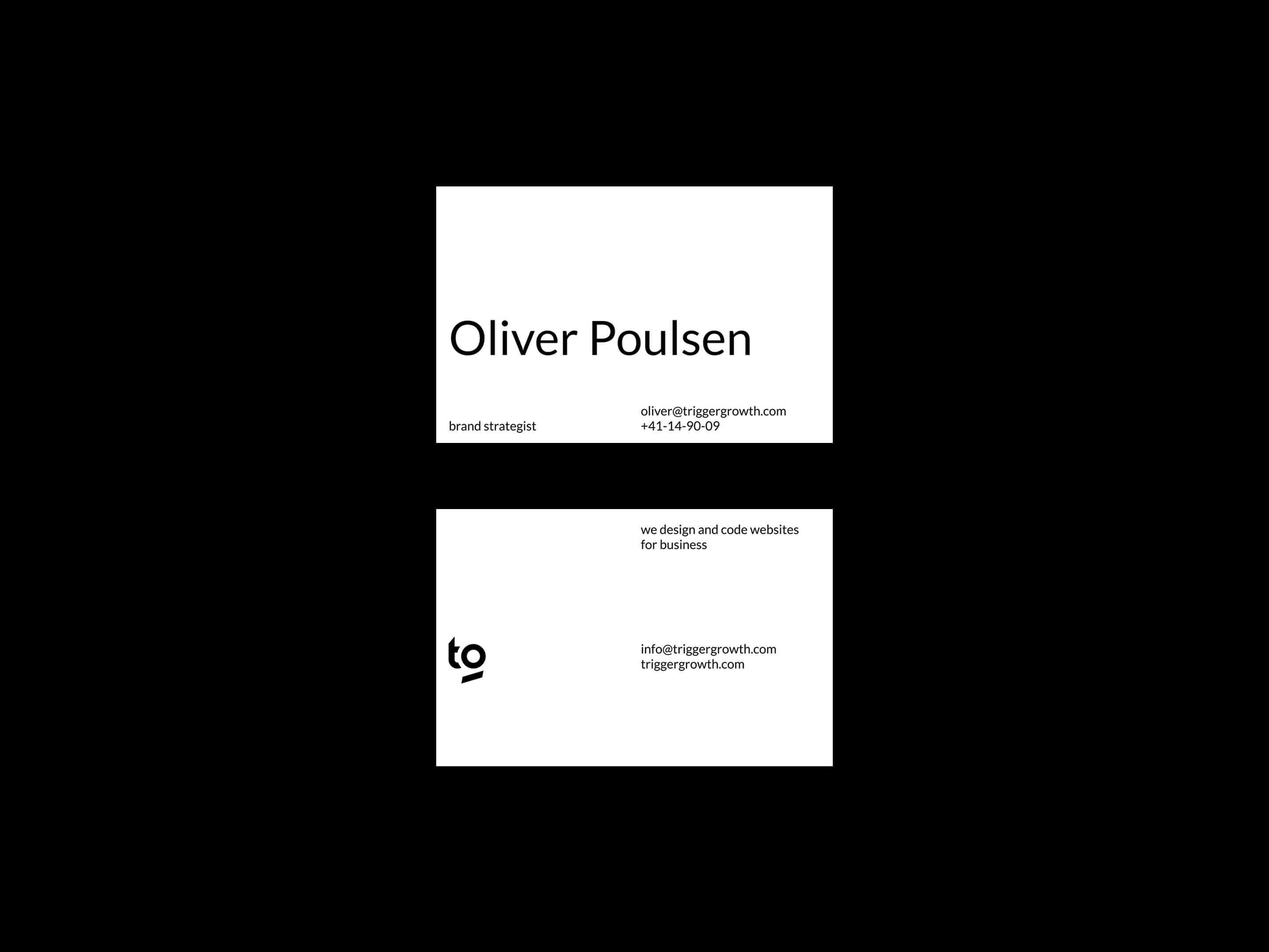 Business Cards Design for Trigger Growth