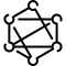Icon of network nodes connected by lines forming a cluster.
