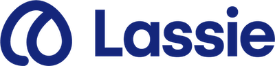 Lassie brand logo with stylized emblem and text in dark blue.