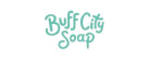 Buff City Soap brand logo in teal lettering.
