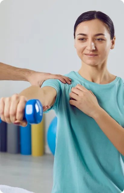 Woman lifting weight
