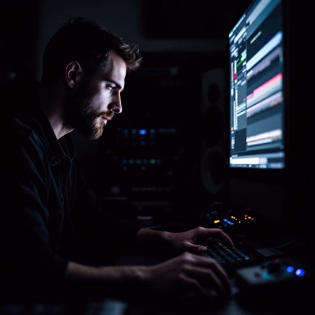 [team] image of individual team member (for a music studio)