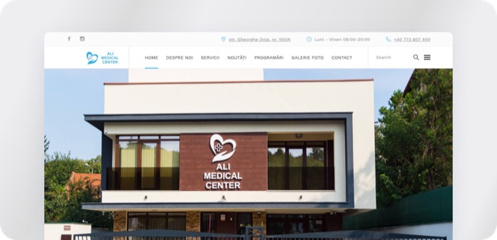 Ali Medical Center clinic building in Oradea, Romania