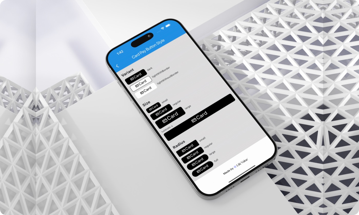 Phone screen showing payment configuration in a Flutter app before the SDK simplified it