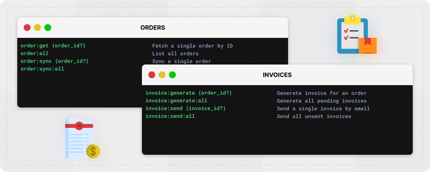 WMESync commands connecting WinMentor to eMAG, OLX, and FAN Courier