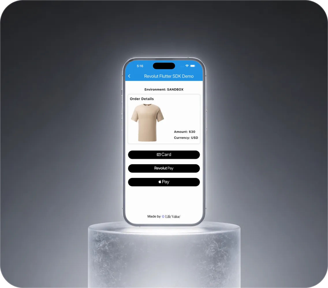 Revolut Flutter SDK integration guide