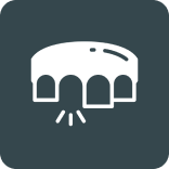 Broken bone icon, potentially representing a need for dental implants. 