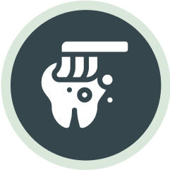 Icon of a tooth with a dental implant.